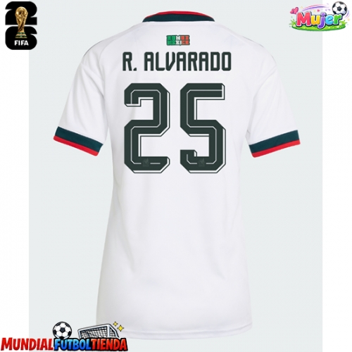 Camiseta México Roberto Alvarado #25 Segunda Equipación Replica Mundial 2026 para mujer mangas cortas